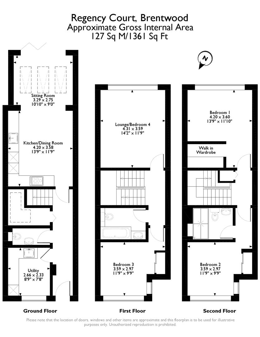 4 Bedrooms Terraced house for sale in Regency Court, Brentwood CM14