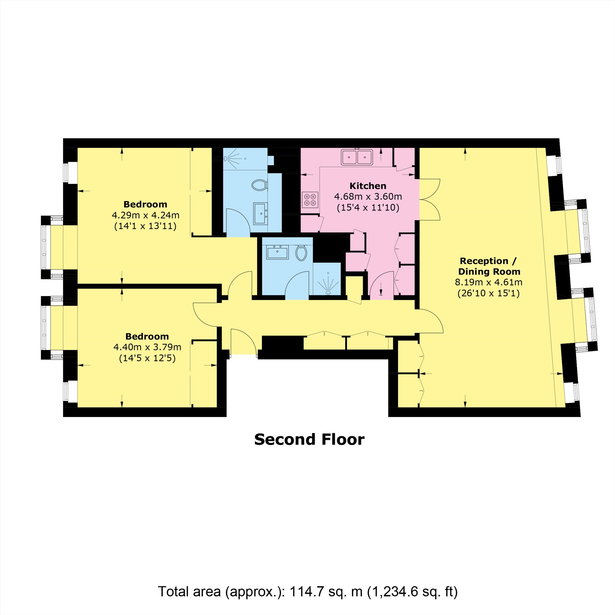 Apartment 5, 2, Curzon Square, London floorplan