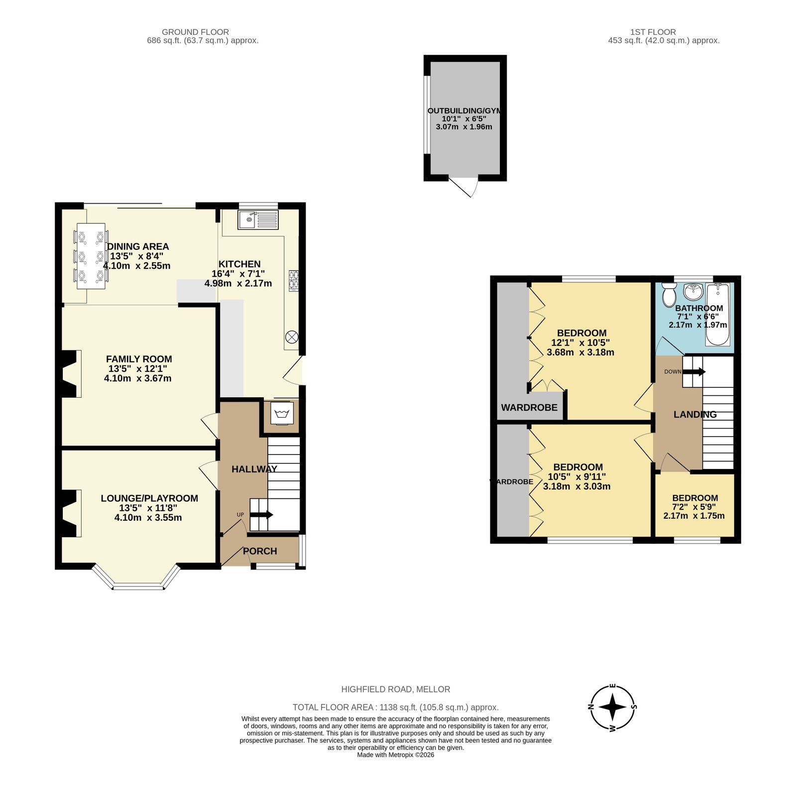 7, Highfield Road, Stockport floorplan