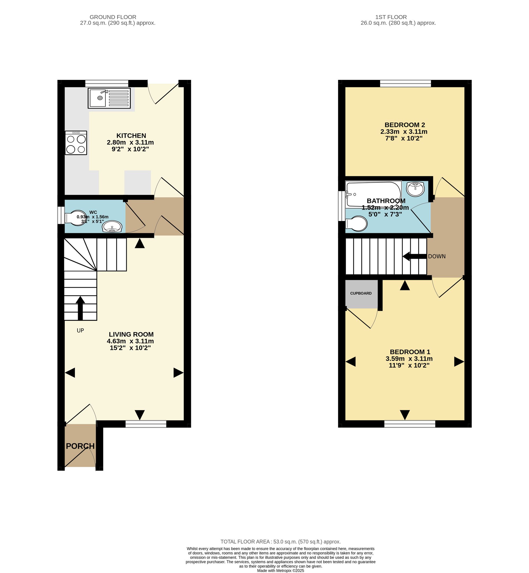 16 Blackberry Court, Chesterfield floorplan