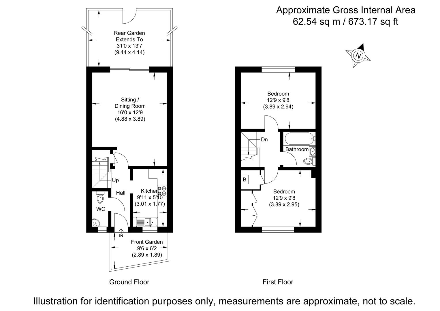 Faraday Place, West Molesey KT8, 2 bedroom terraced house for sale