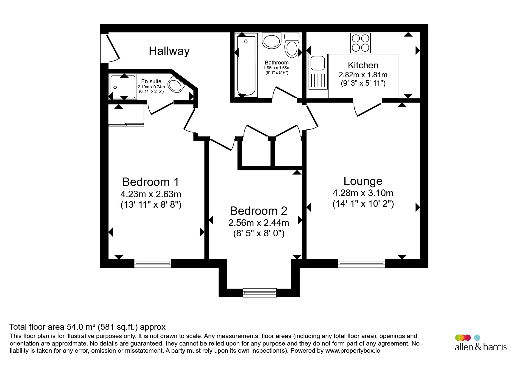 87, Mahon Court, Glasgow floorplan