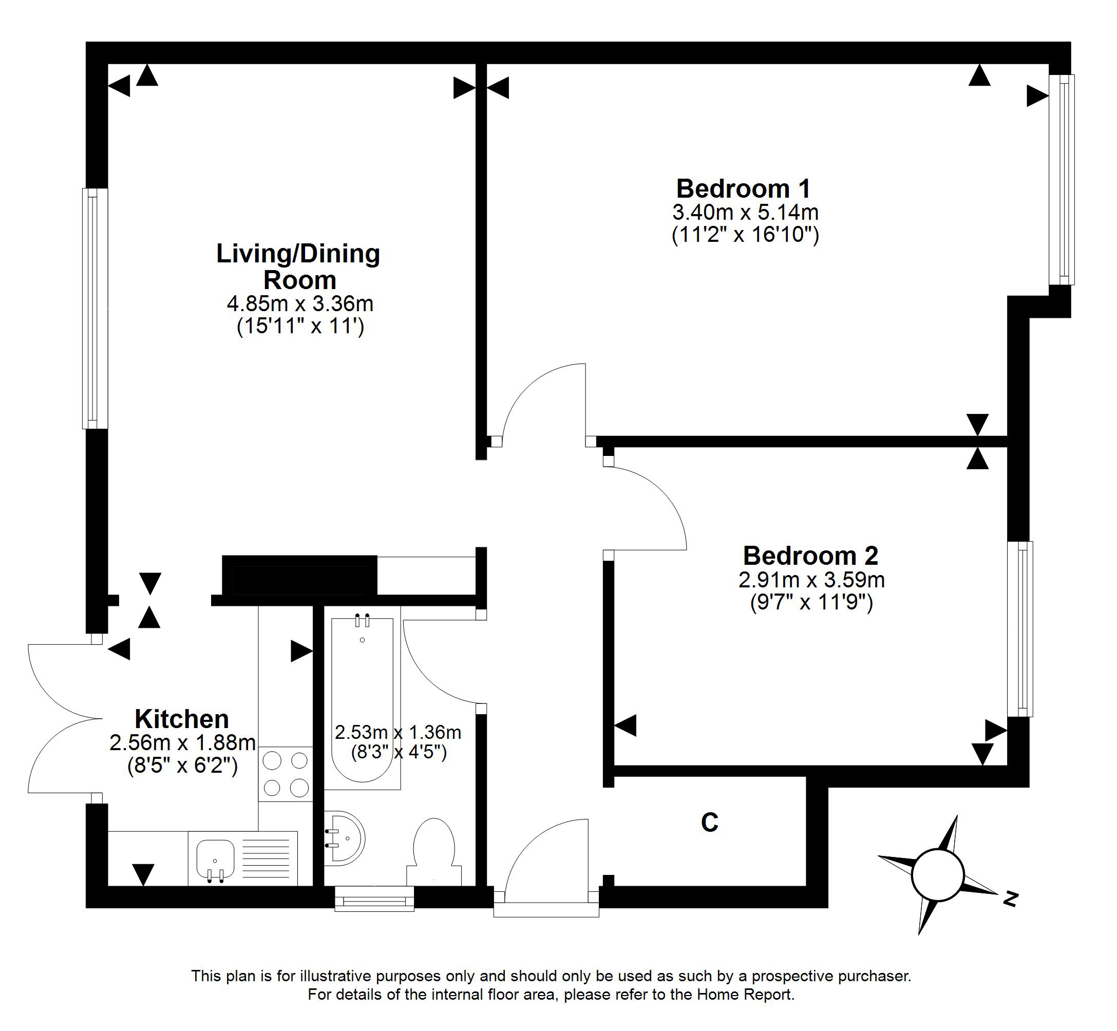 96, Colinton Mains Road, Edinburgh floorplan