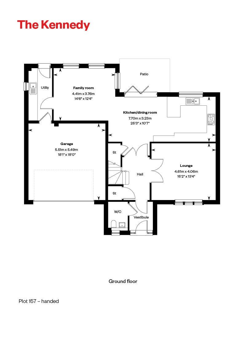 Plot 157 Cornhill Village, Hamilton floorplan