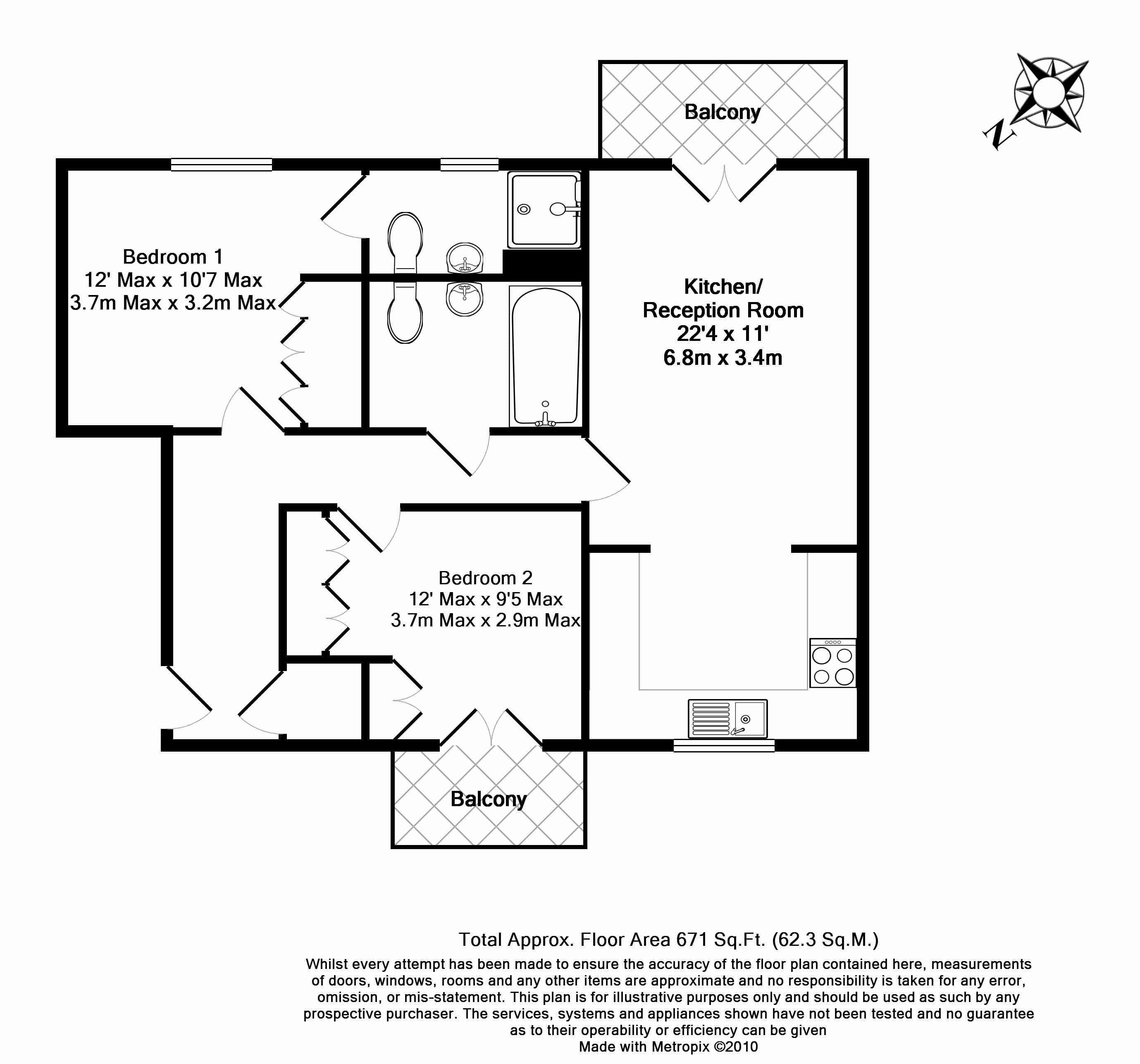 2 Bedrooms Flat to rent in The Quadrant, Rickmansworth, Hertfordshire WD3