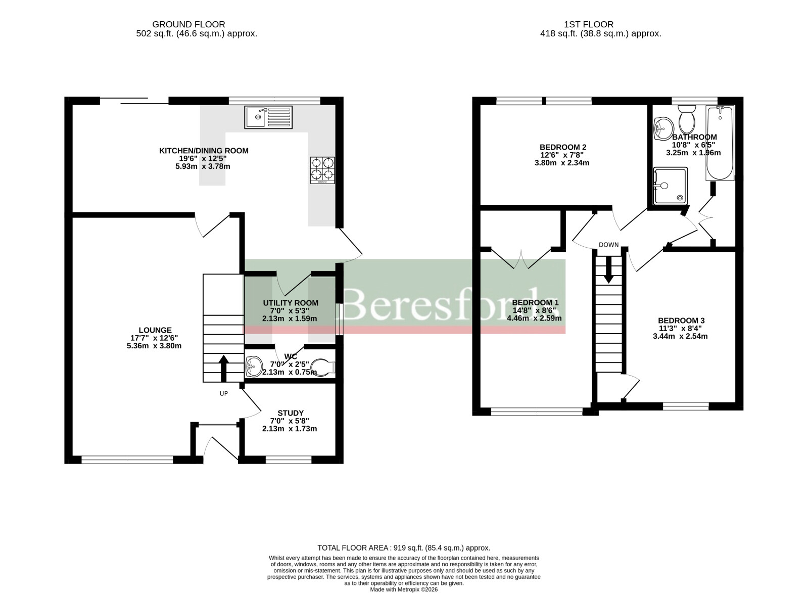 17, Leach Close, Essex floorplan