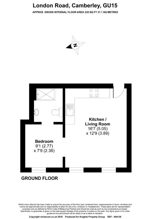 1 Bedrooms Flat for sale in 329-331 London Road, Camberley GU15