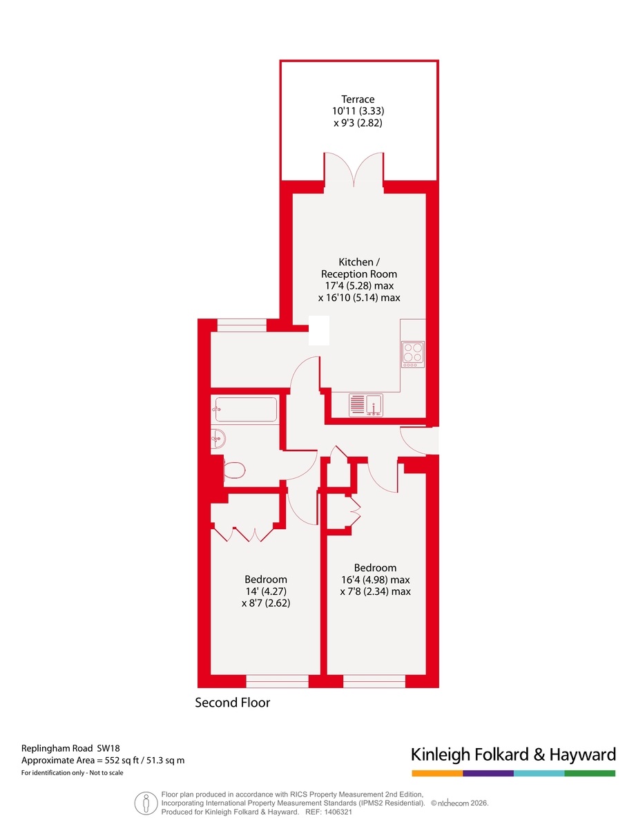 Flat 5, 77, Replingham Road, London floorplan