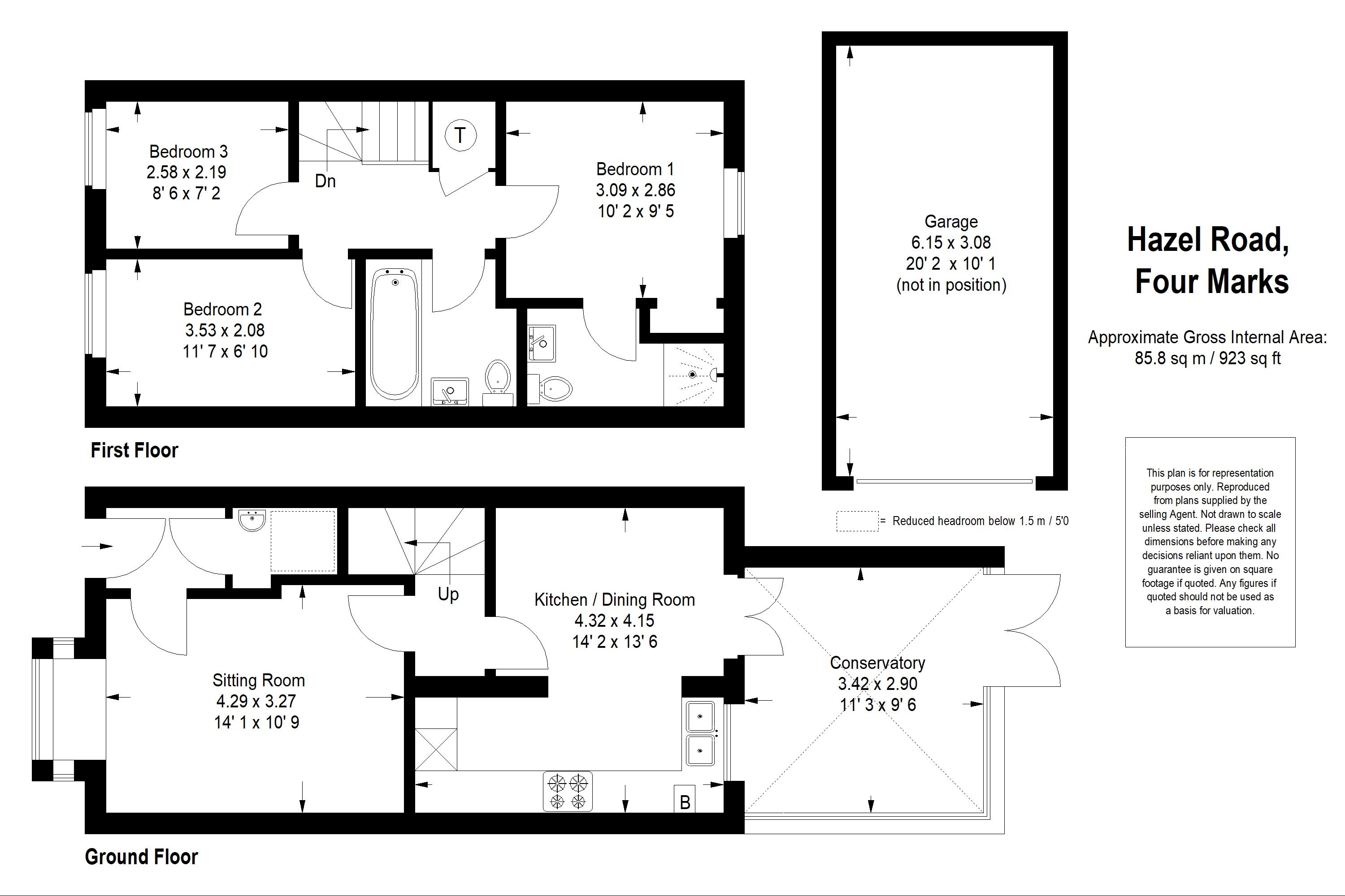 Hazel Road, Four Marks, Alton GU34, 3 bedroom terraced house for sale
