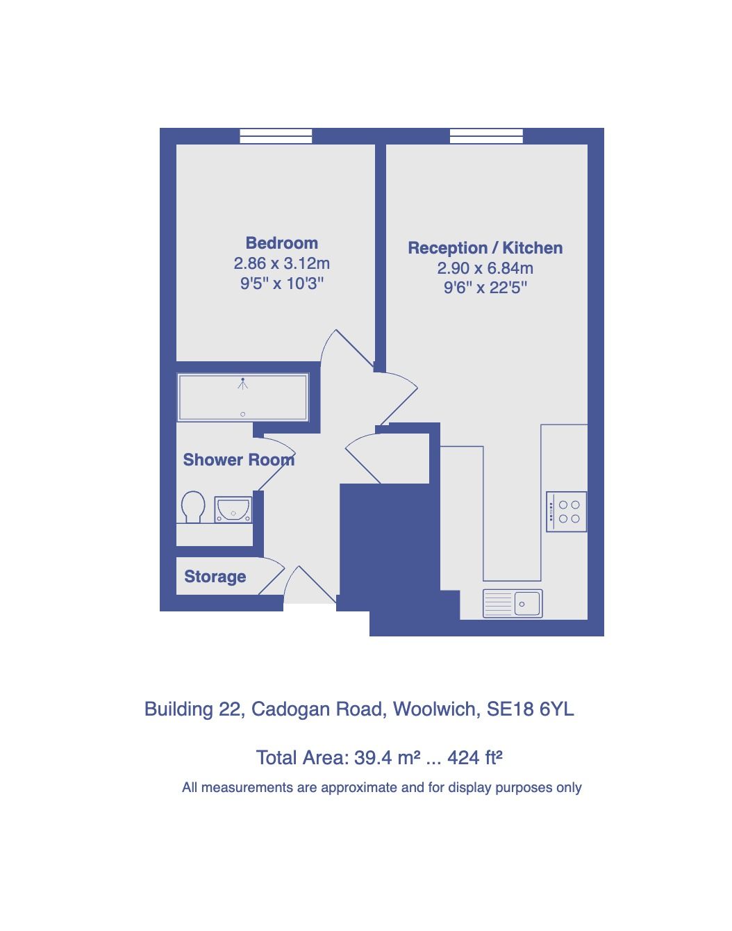 Building, 22,Flat 50, Cadogan Road, London floorplan