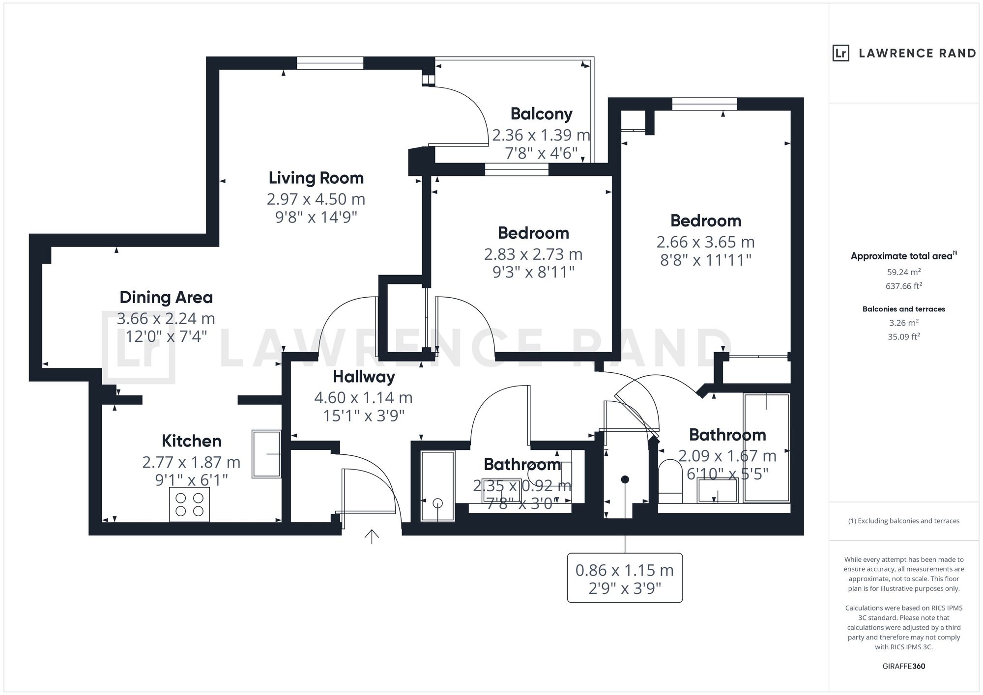 7 Waters Reach Apts, 10 Reservoir Road, Ruislip floorplan