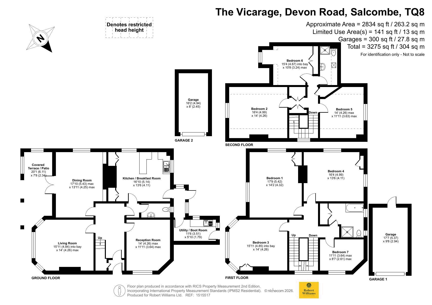 The Vicarage, Devon Road, Salcombe floorplan