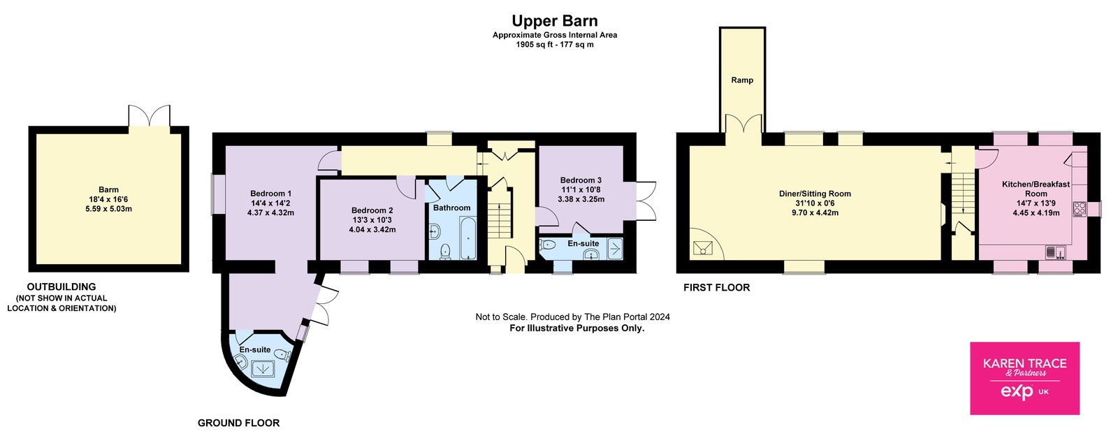 Upper Barn,Polean Farm, Looe floorplan