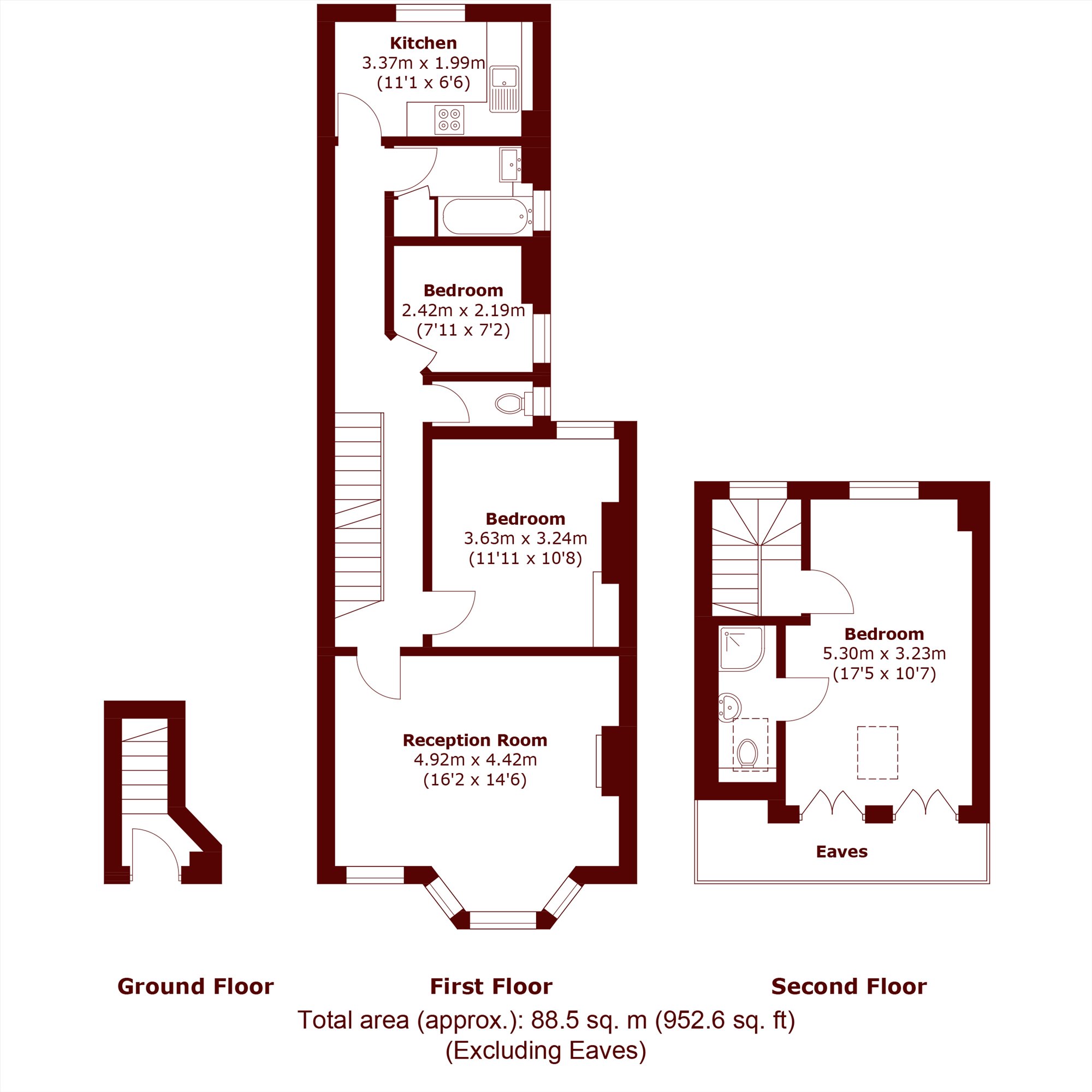 83B, Roundwood Road, London floorplan