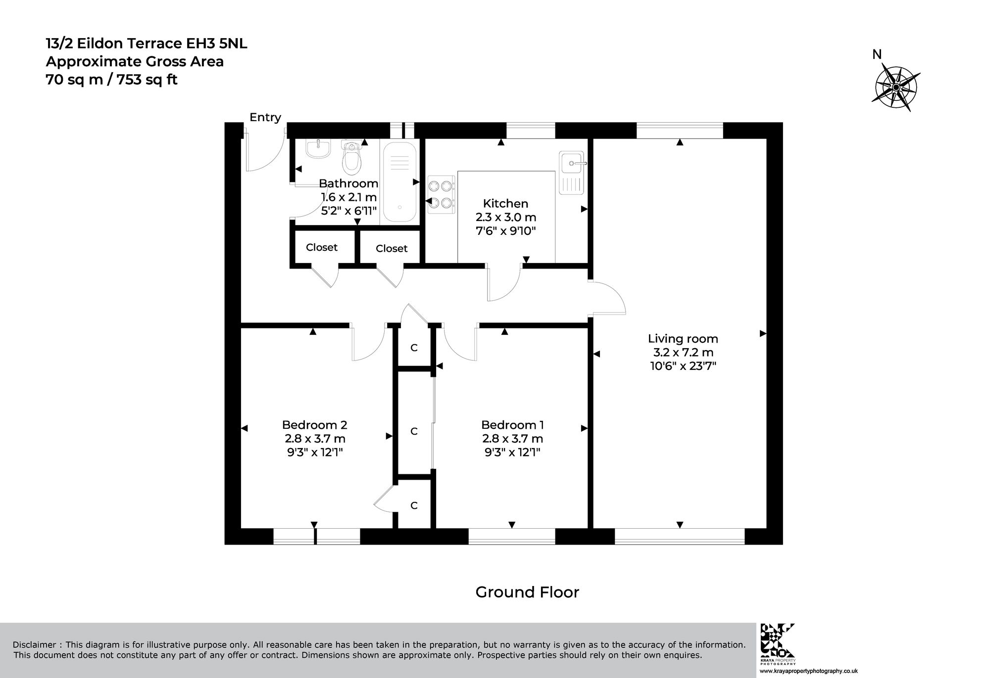 13/2 Eildon Terrace, Edinburgh floorplan