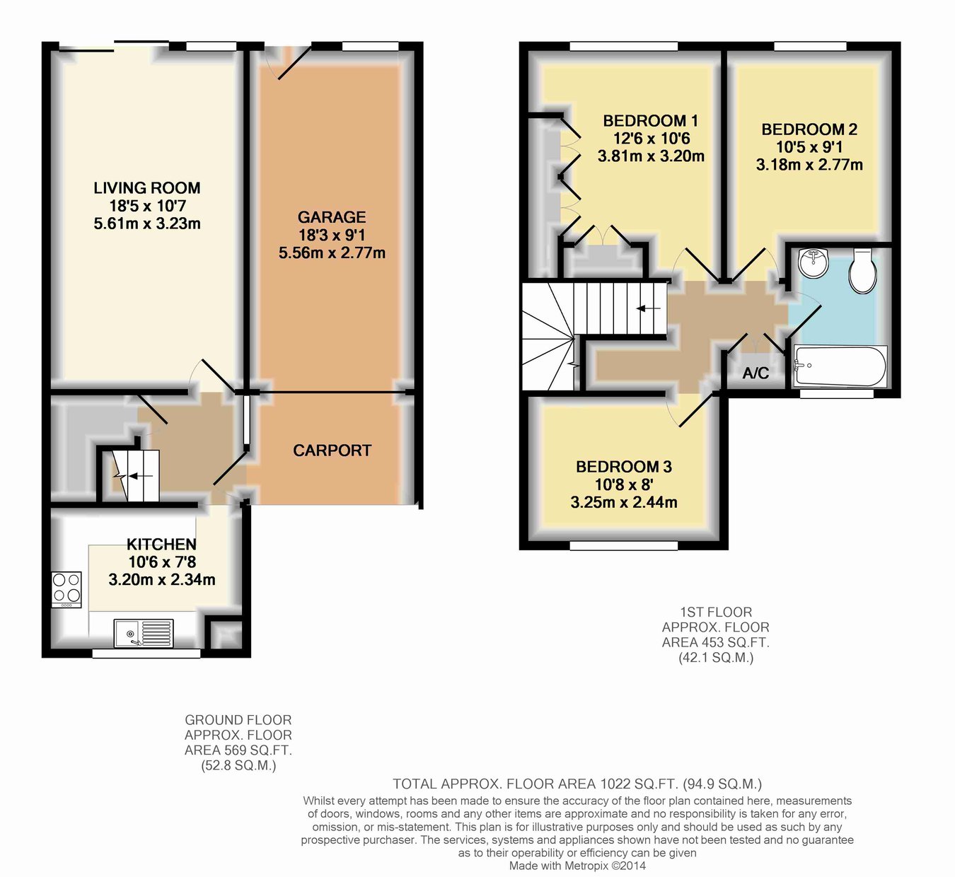 40, Hithermoor Road, Stanwell Moor floorplan
