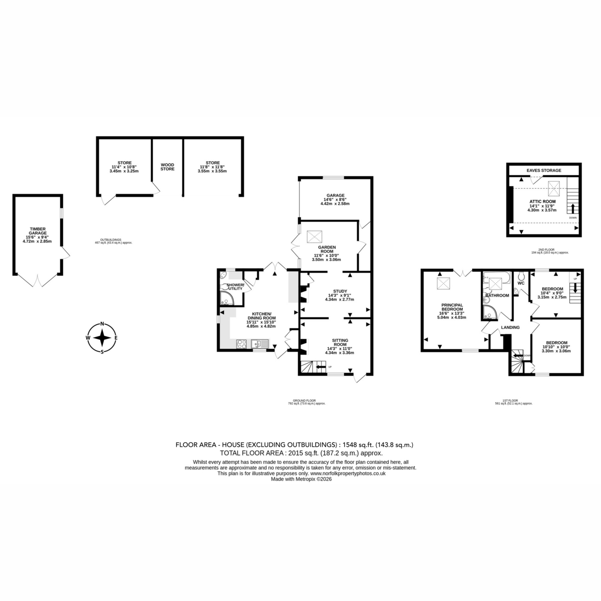 2, Hinckley Cottages, East Ruston floorplan