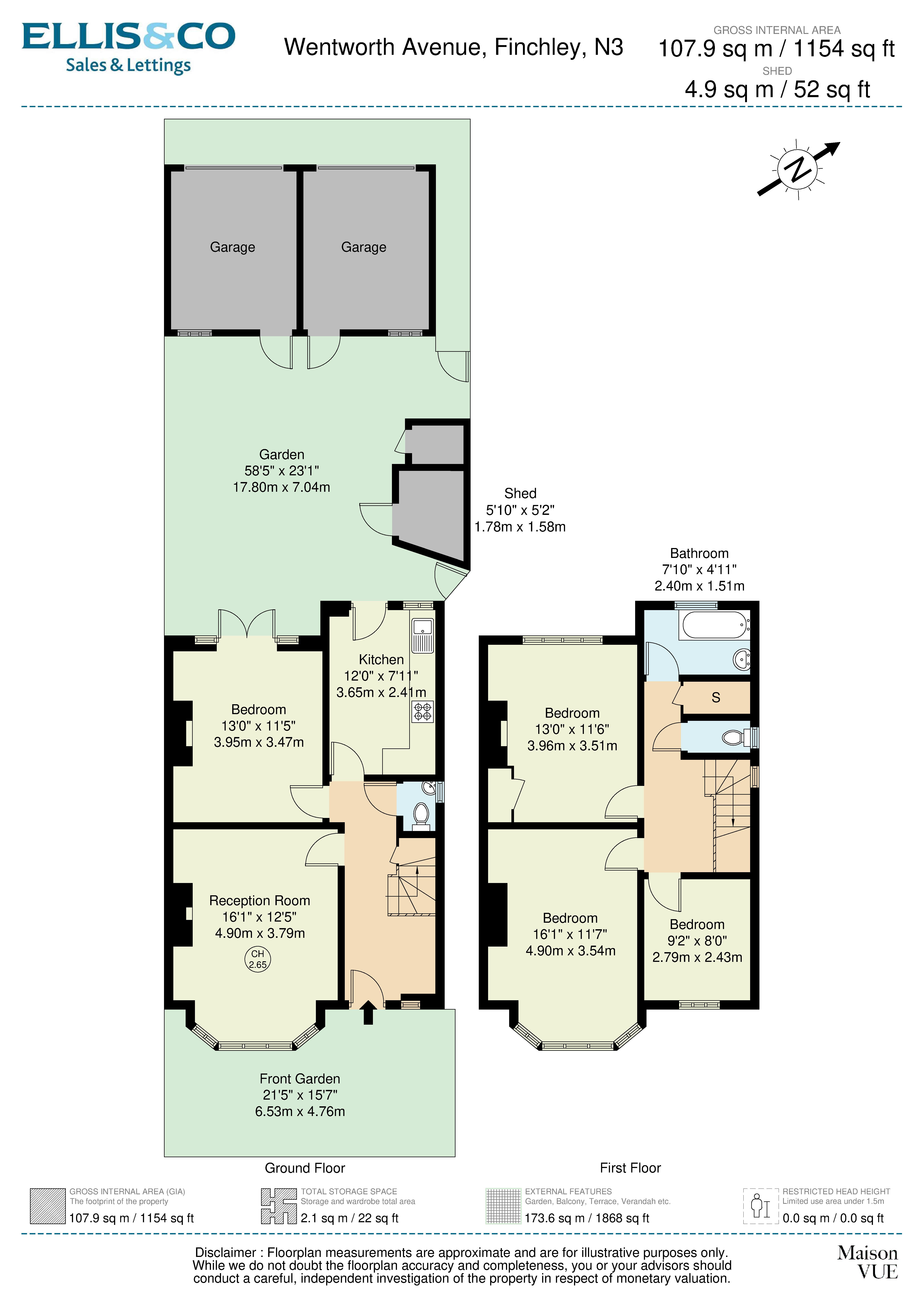 7, Wentworth Avenue, Finchley floorplan