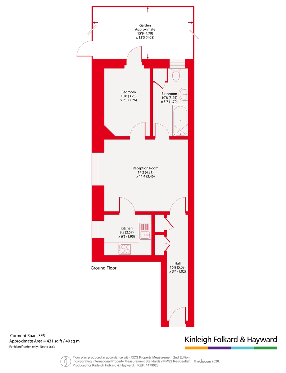 Flat 2, Dover House, 17, Cormont Road, London floorplan