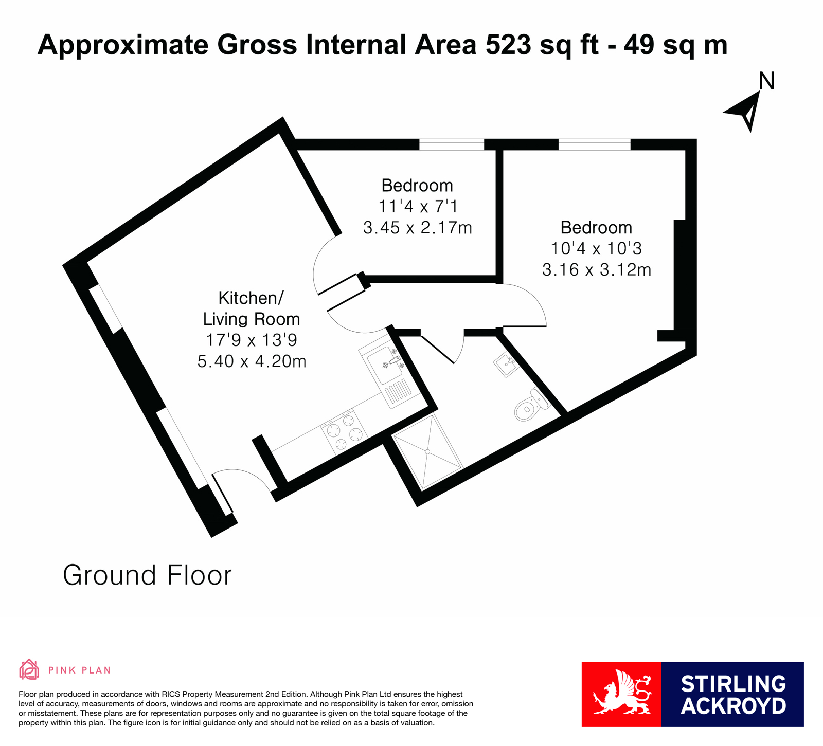 Flat 1, 158, Clifton Road, London floorplan