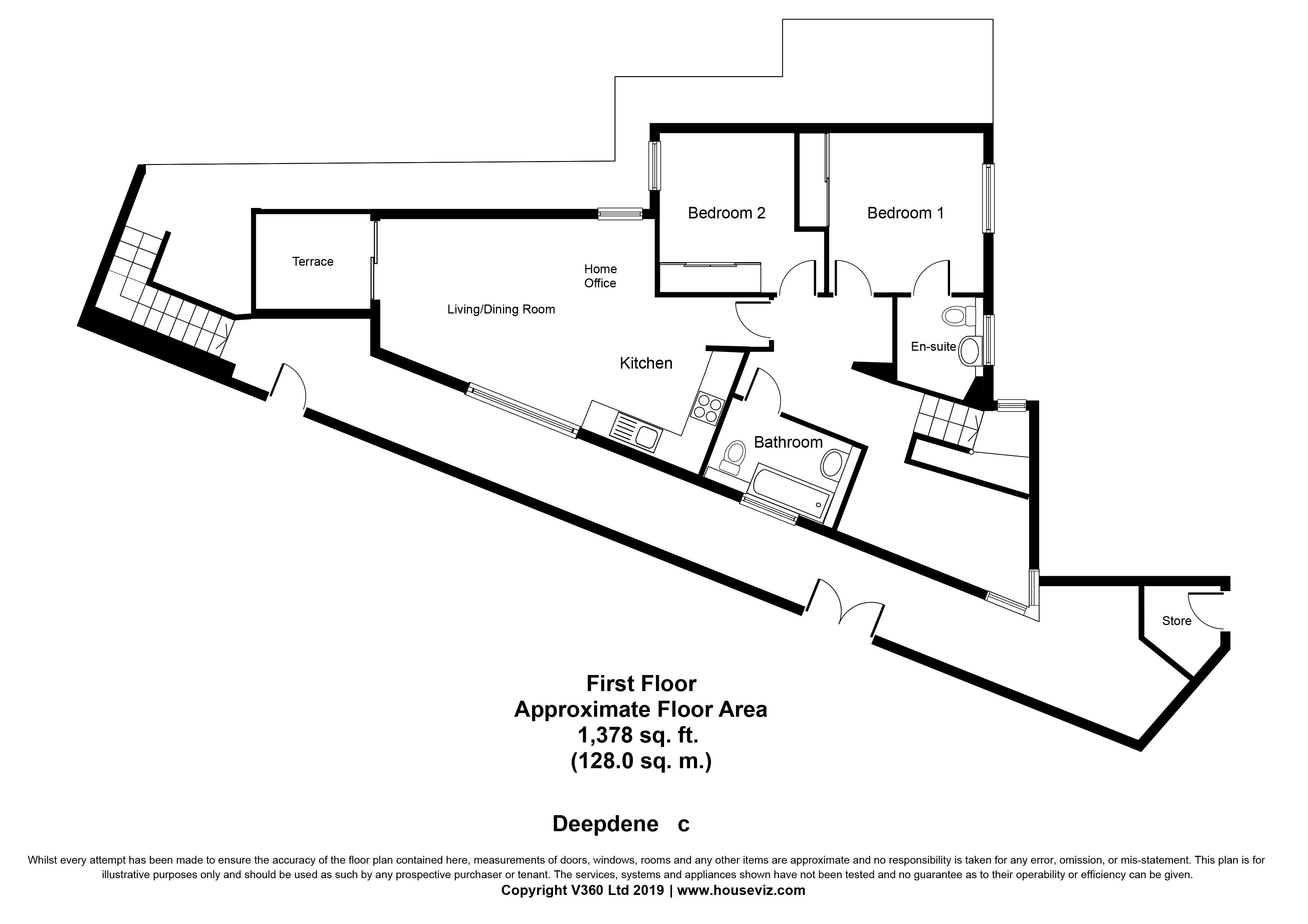 1C, Deepdene Court, Southgate floorplan