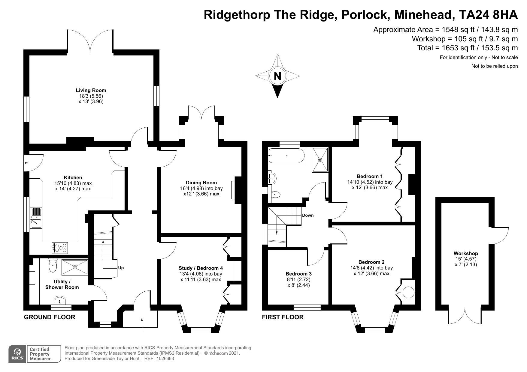 Ridgethorp,, The Ridge, Minehead floorplan