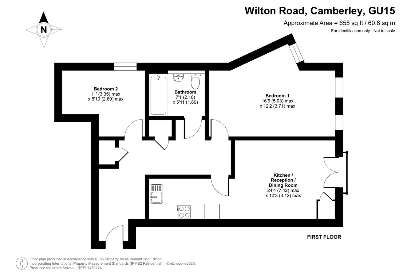 Flat Five, Pembroke House, Camberley floorplan