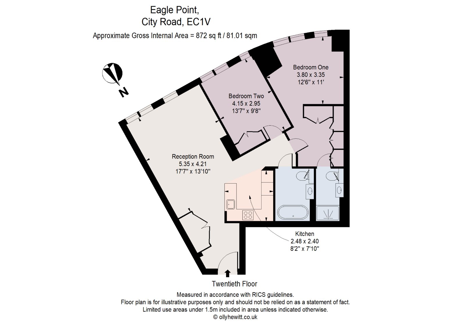 Flat 170, Eagle Point,, City Road, London floorplan