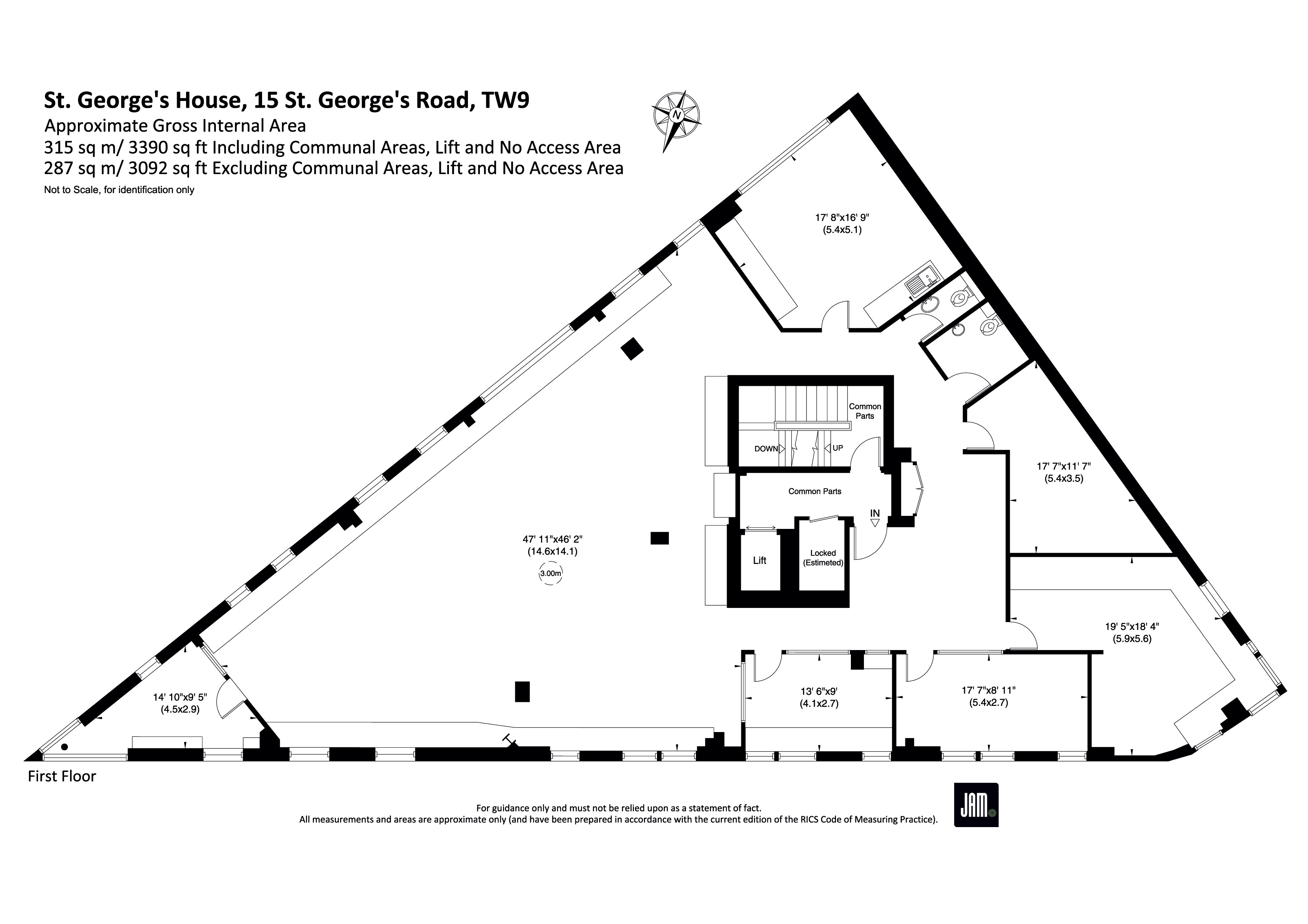 Office 1-3, 15, St. Georges Road, Richmond floorplan