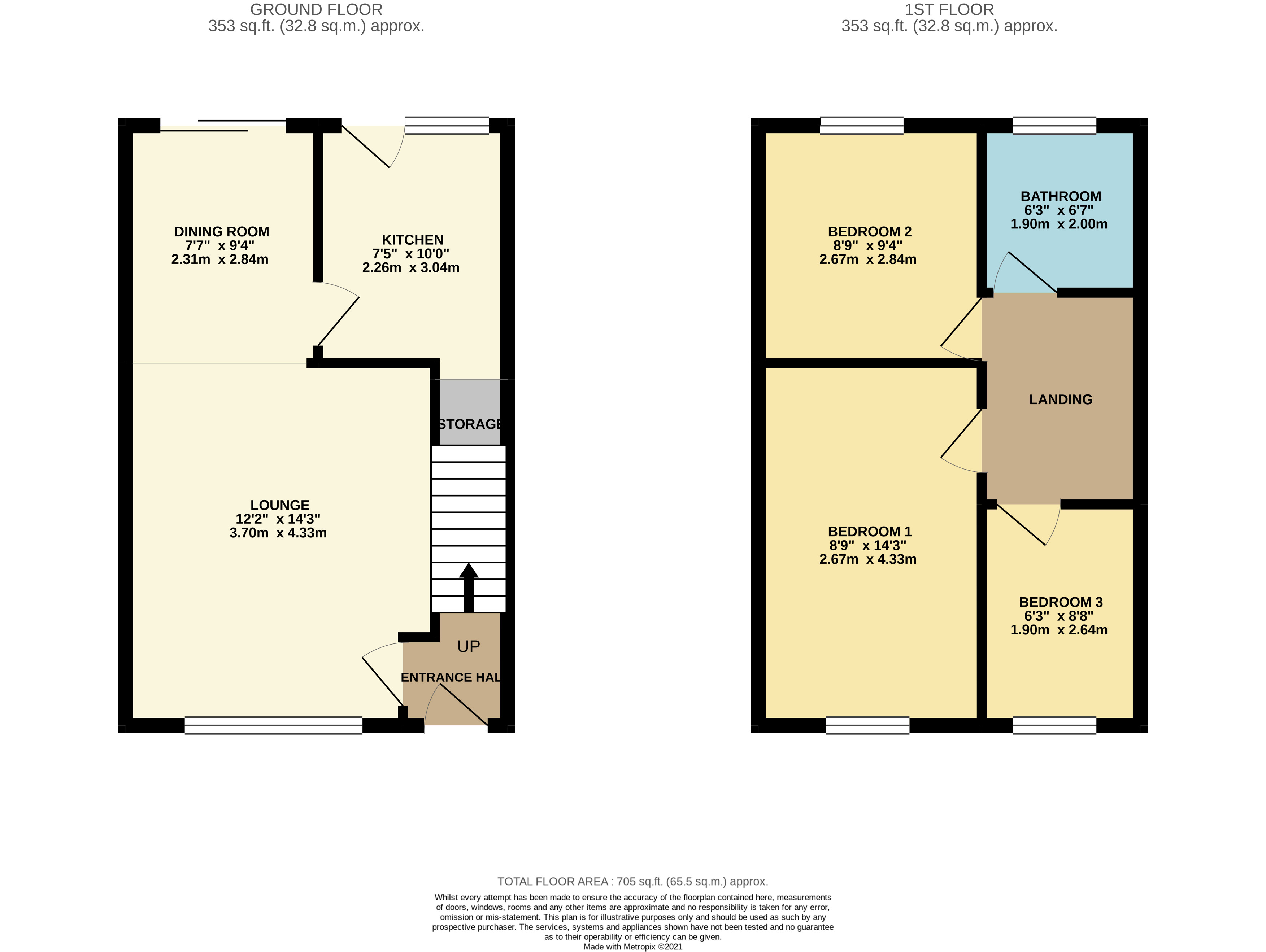 Broomfield Close, Ainsworth, Bolton BL2, 3 bedroom terraced house for