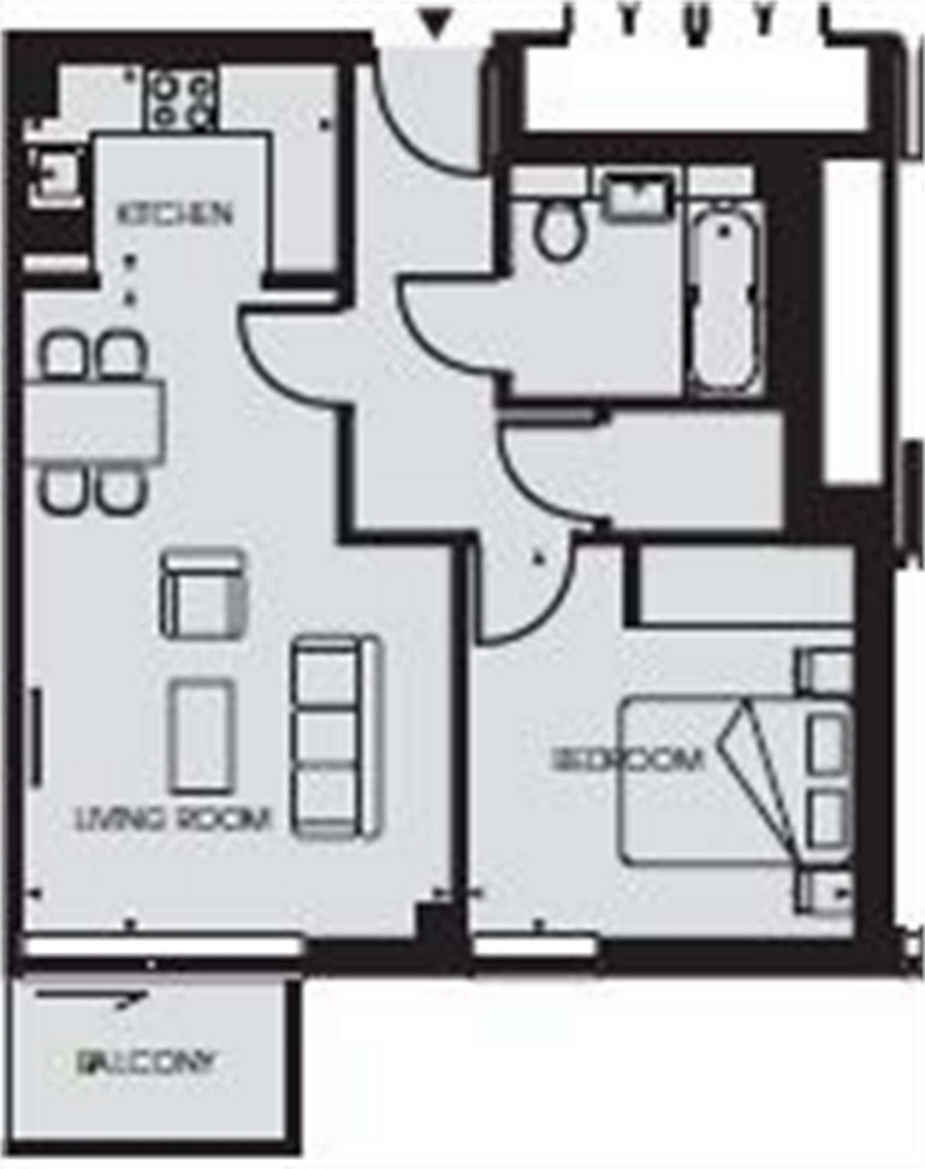 1 Bedrooms Flat to rent in Tennyson Apartments, Saffron Central Square, Croydon, Surrey CR0