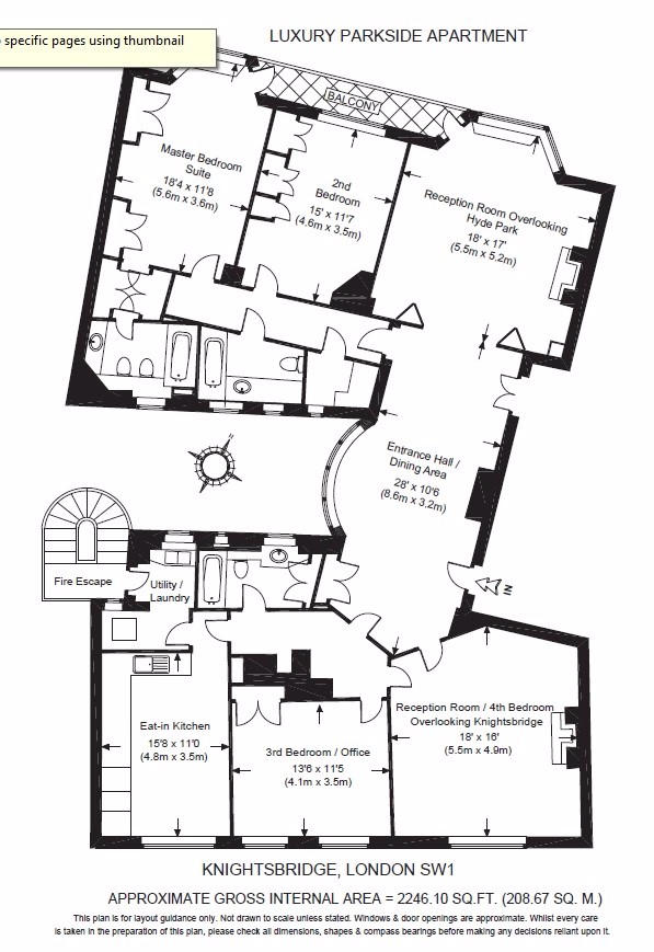 16, Knightsbridge,London  floorplan