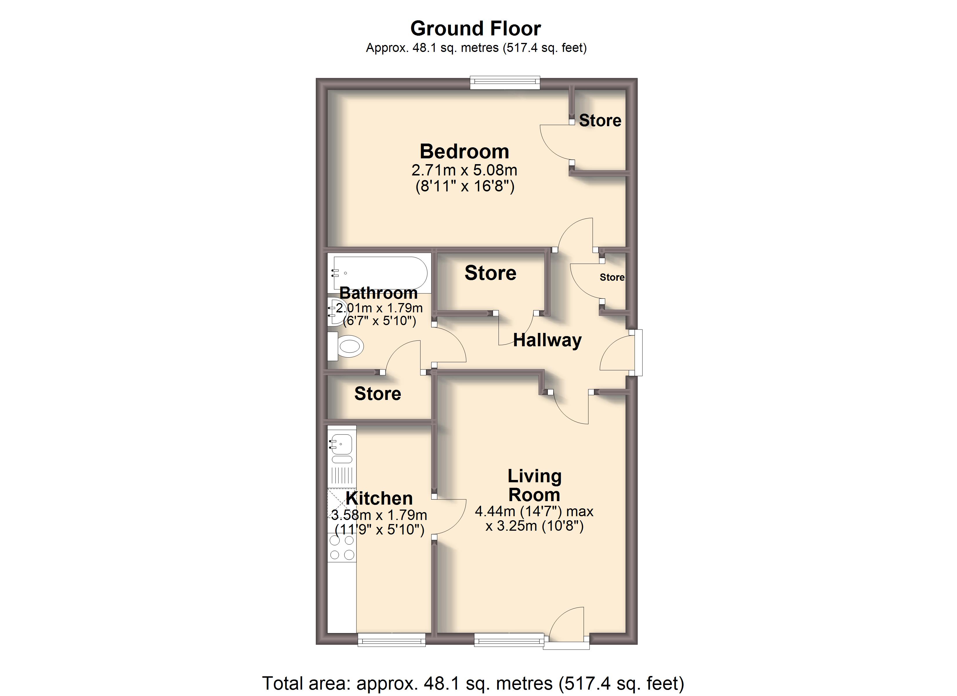 1 Bedrooms Flat for sale in Norgreave Way, Halfway, Sheffield S20