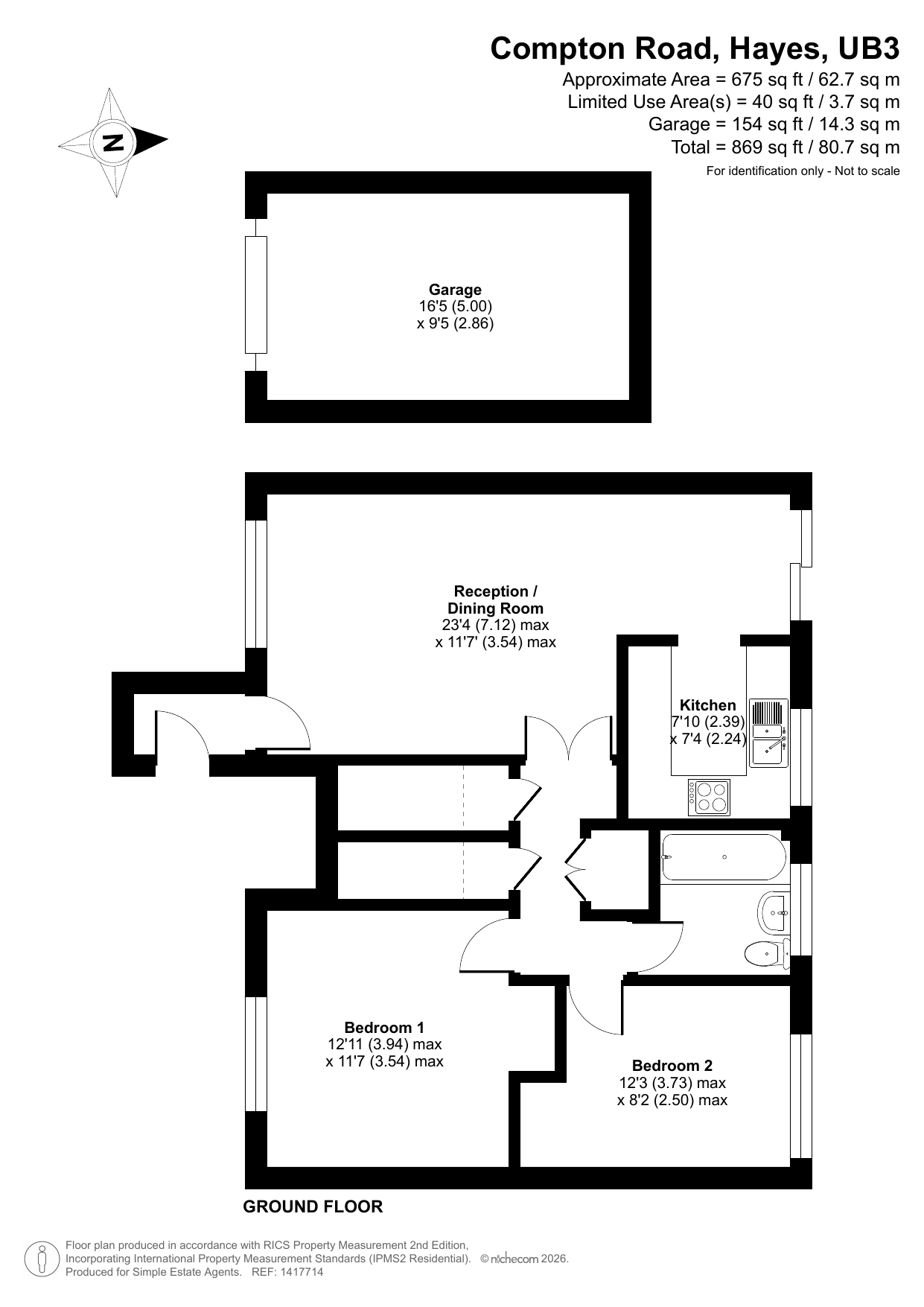 74, compton road, hayes floorplan