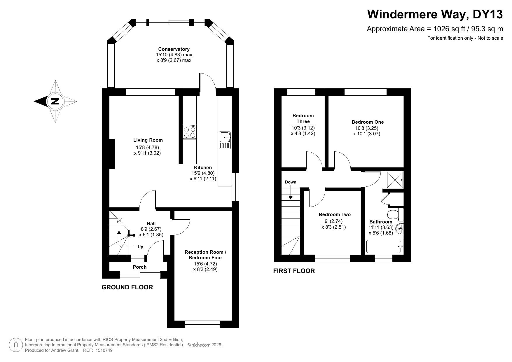 110, Windermere Way, Stourport-On-Severn floorplan