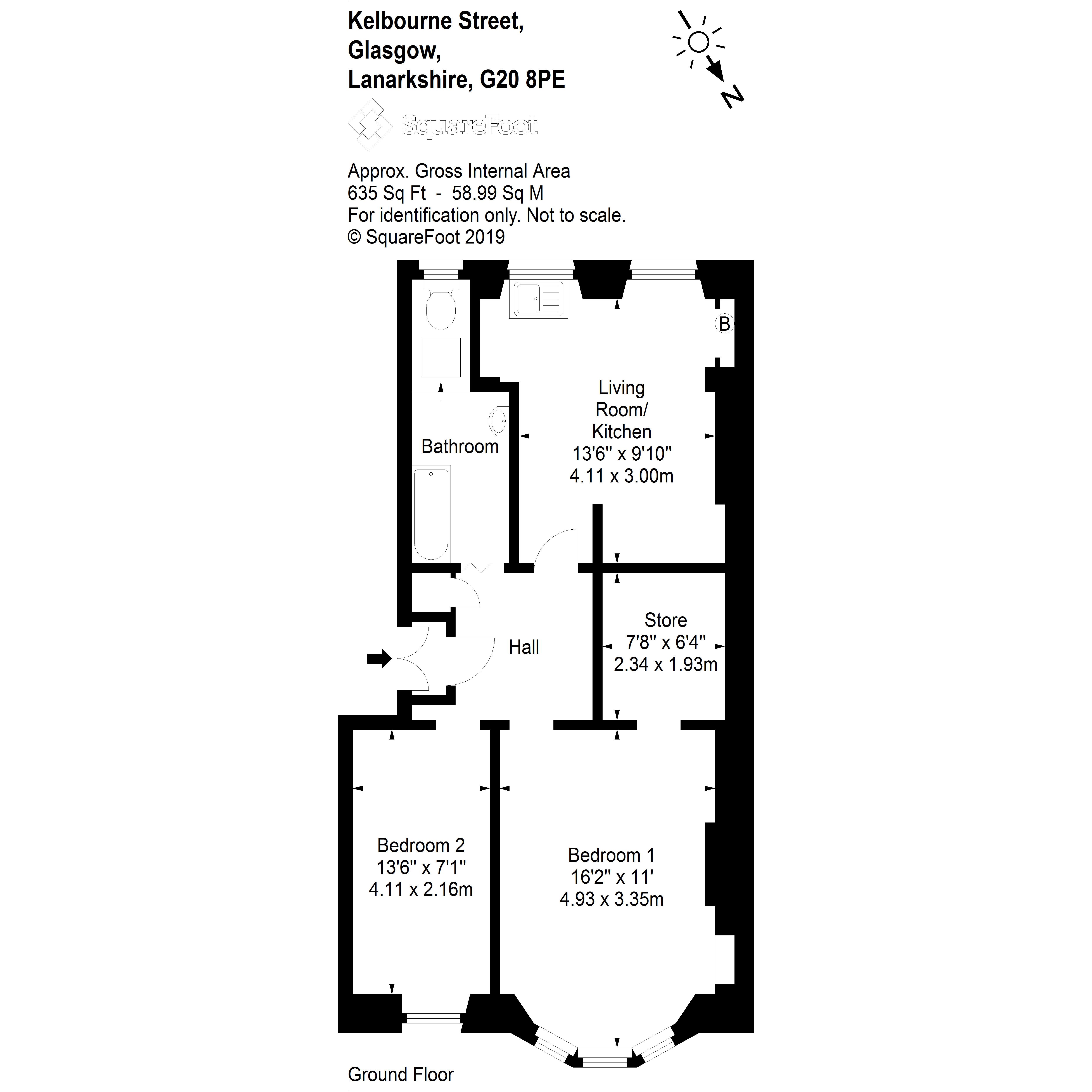 2 Bedrooms Flat for sale in Flat G/02, 9, Kelbourne Street, Glasgow G20