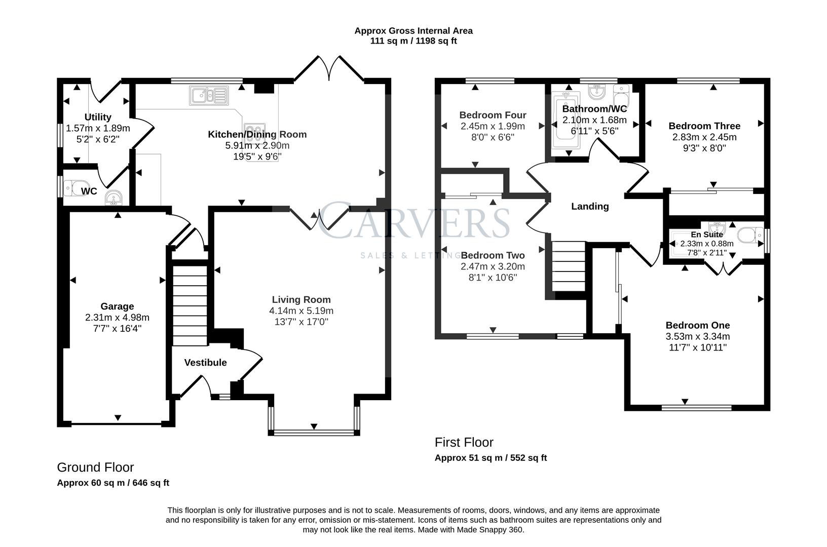 17, Eade Close, Newton Aycliffe floorplan