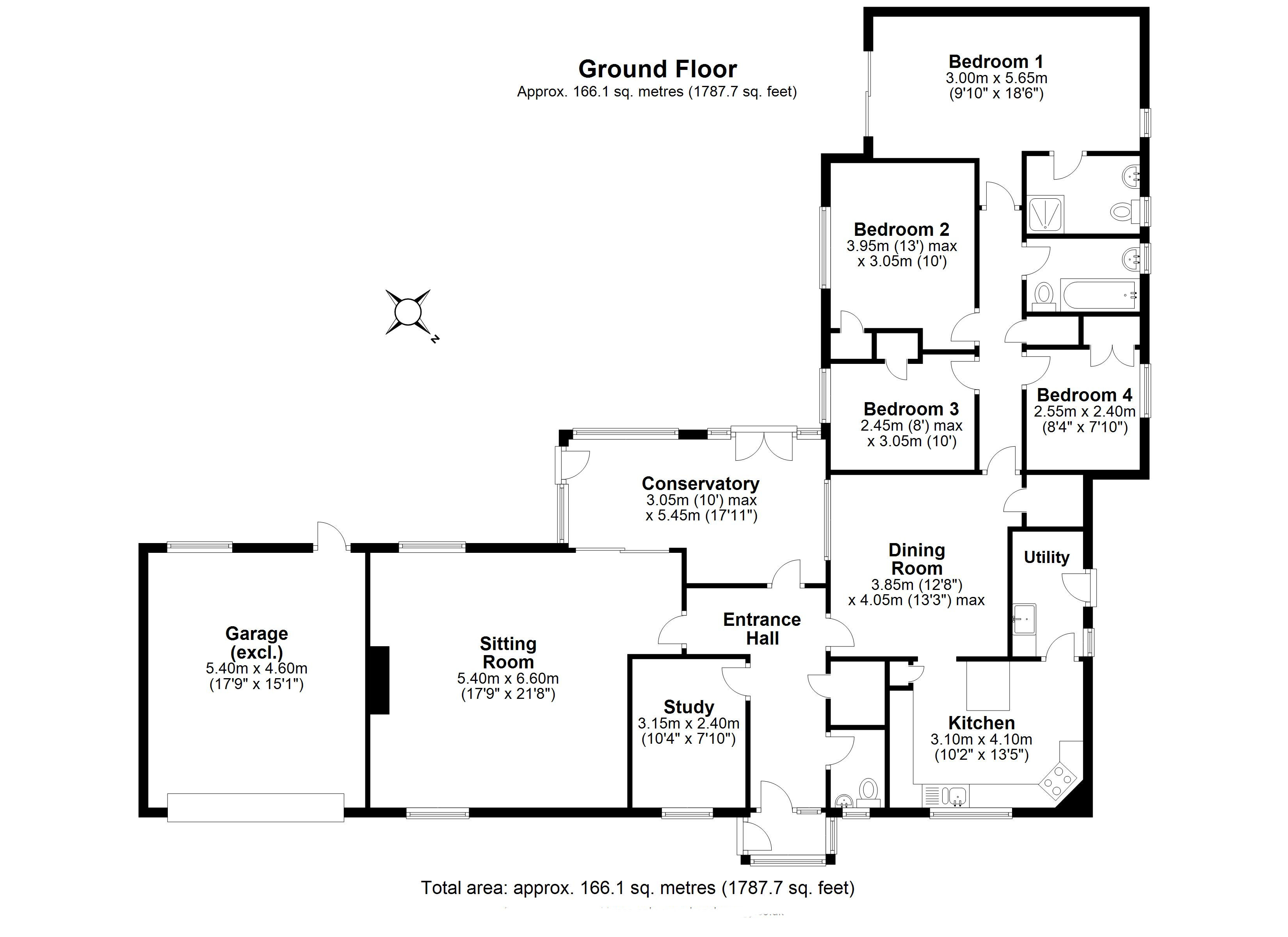4 Bedrooms Detached bungalow for sale in Meadow Walk, Great Abington, Cambridge CB21