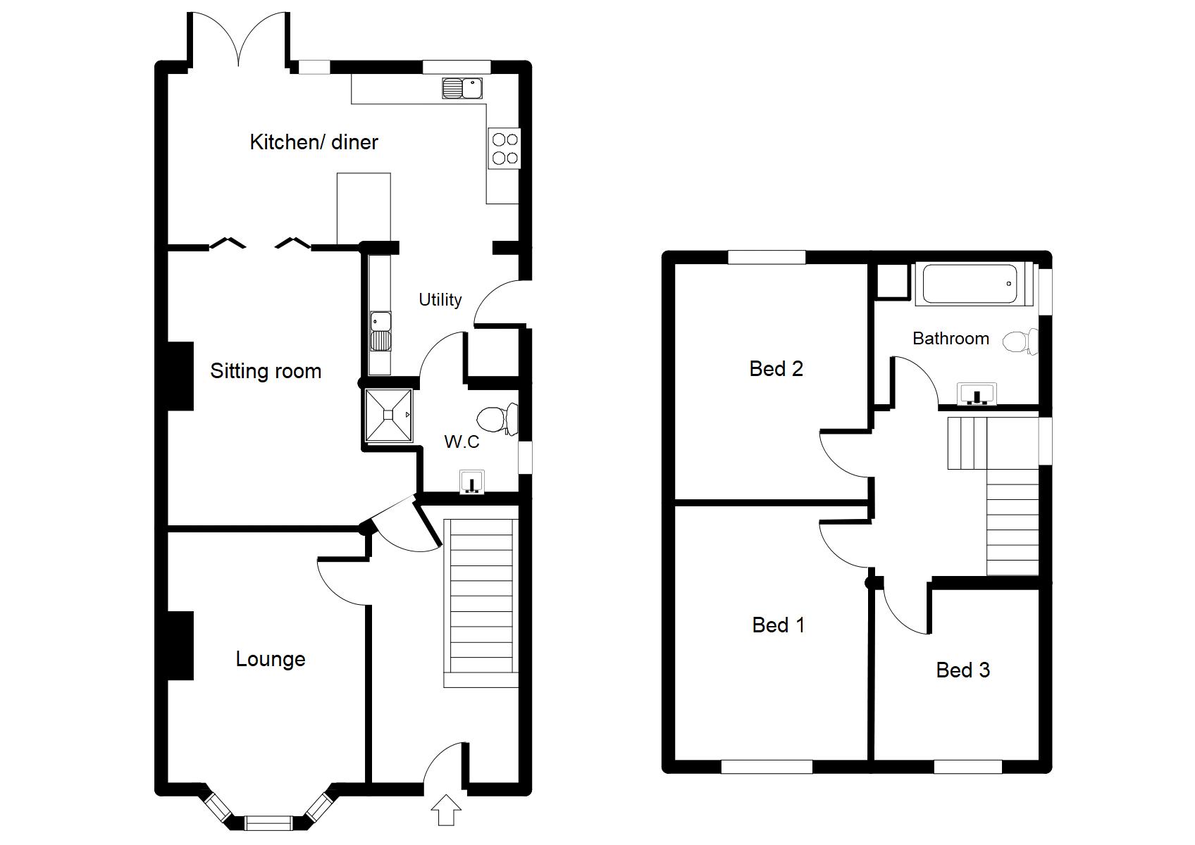 3 Bedrooms Semi-detached house for sale in Trewen, Denbigh LL16