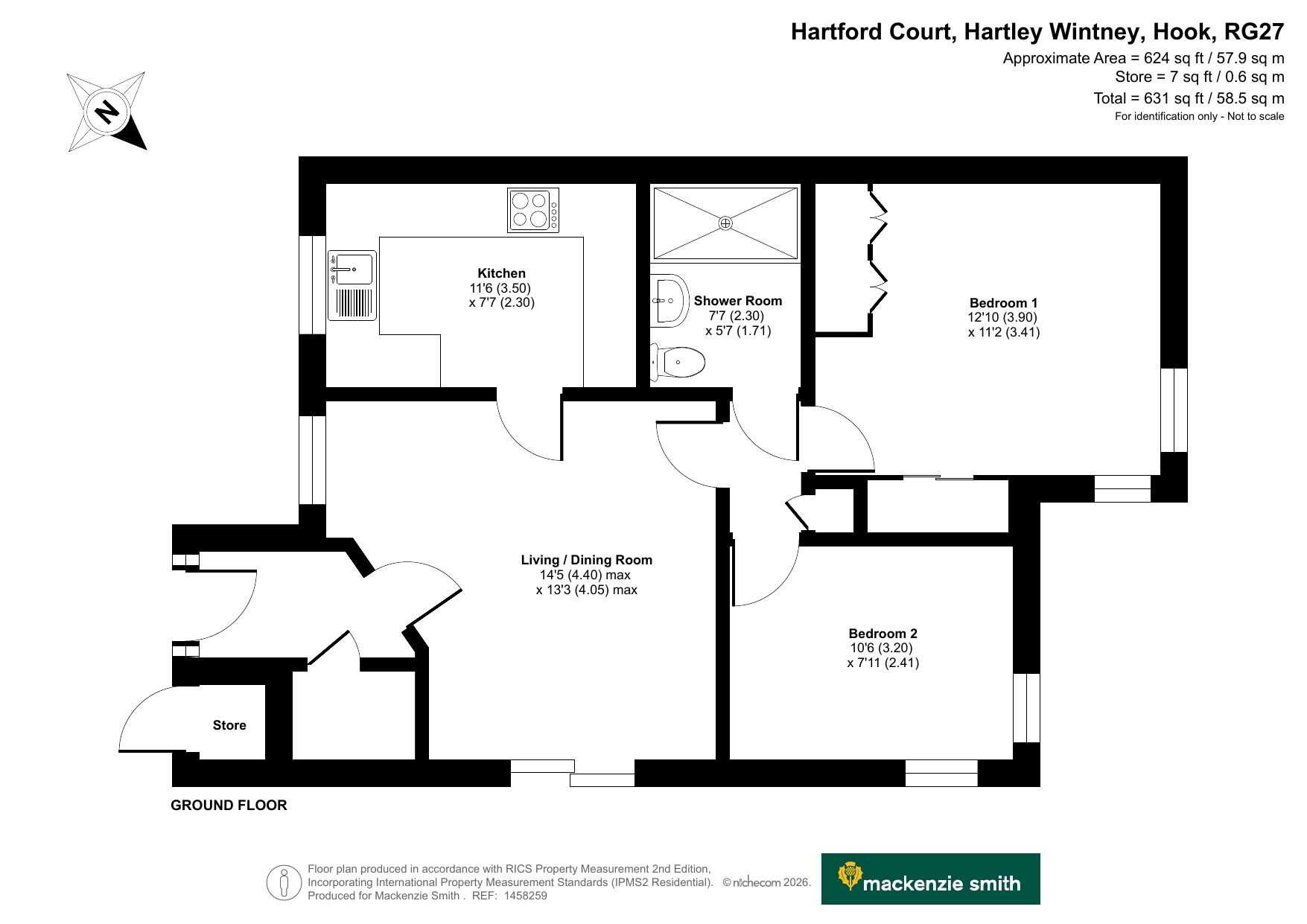 7 Oak Lodge,, Hartford Court, Hook floorplan