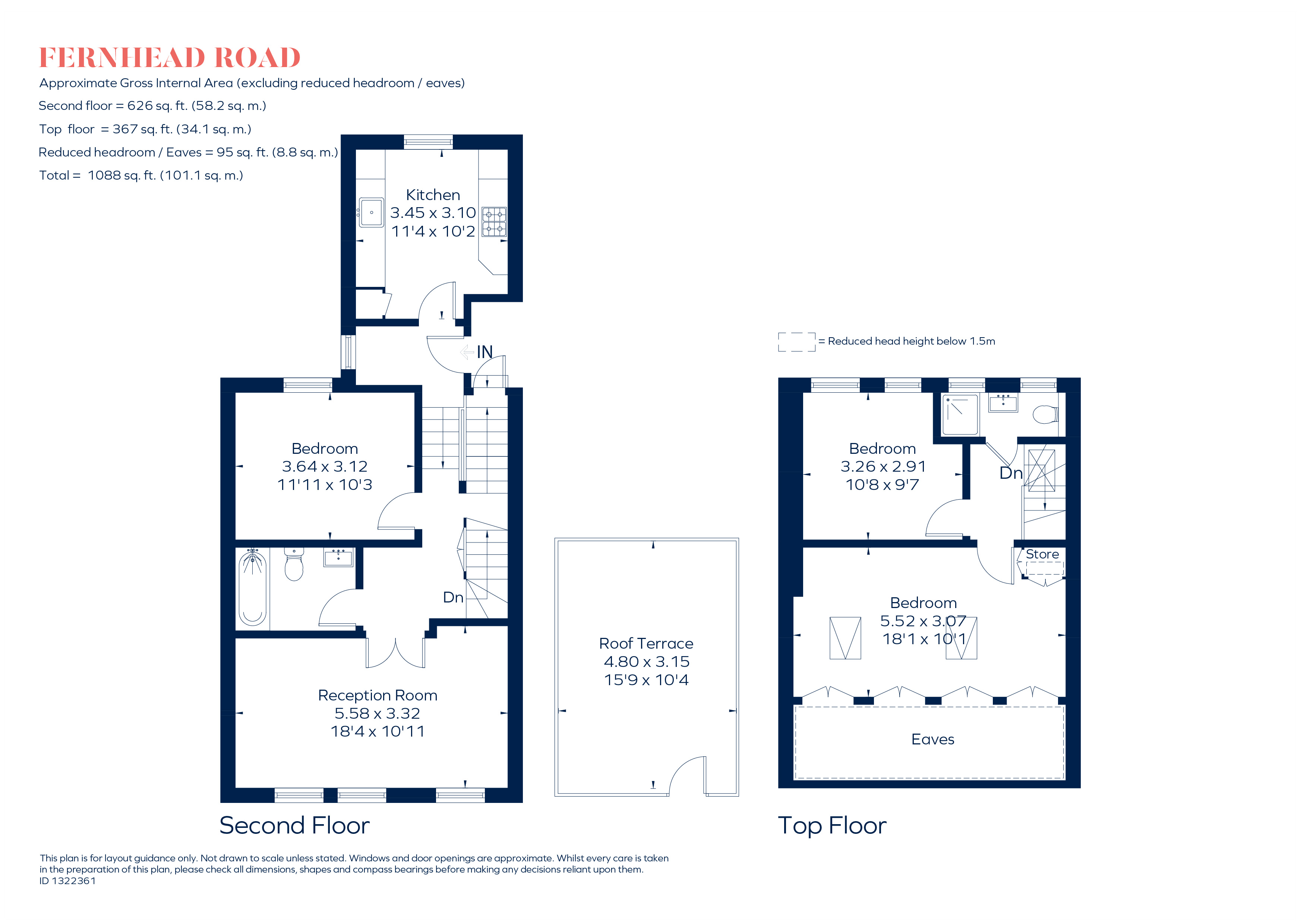 Top Floor, 200, Fernhead Road, London floorplan