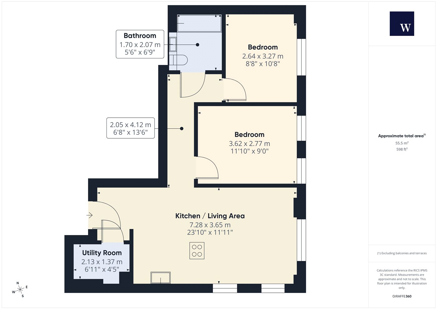 Apartment 36, 4, Gaumont Place, London floorplan