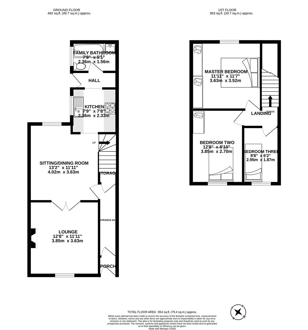 Lindley Street, Preston floorplan