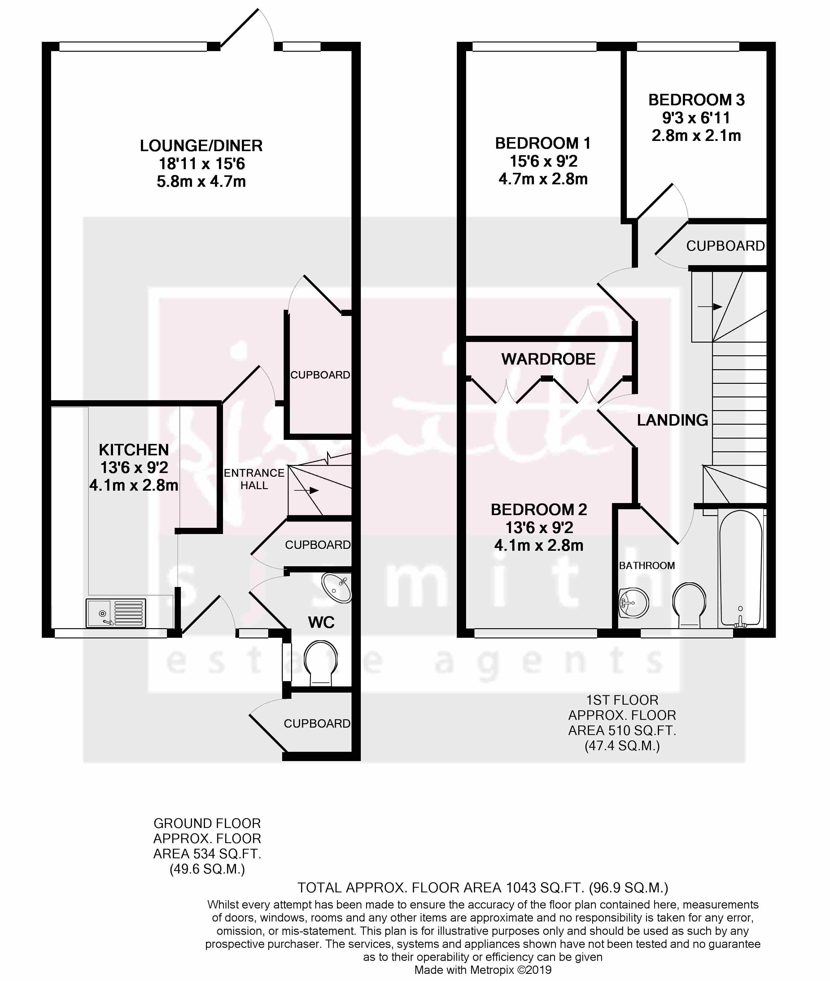 3 Bedrooms End terrace house to rent in Springfield Road, Ashford, Surrey TW15