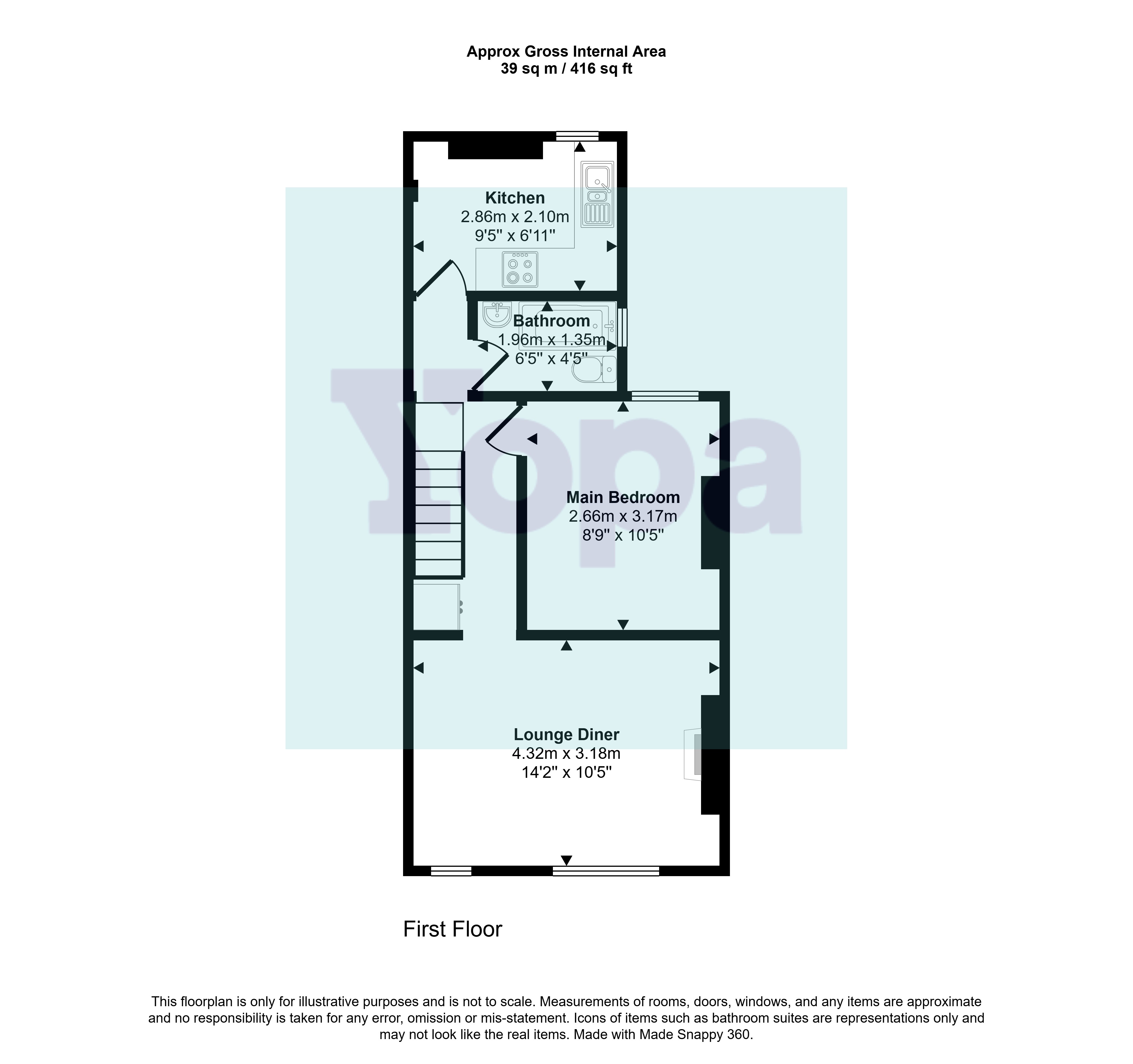50a, Richmond Avenue, Southend-on-sea floorplan
