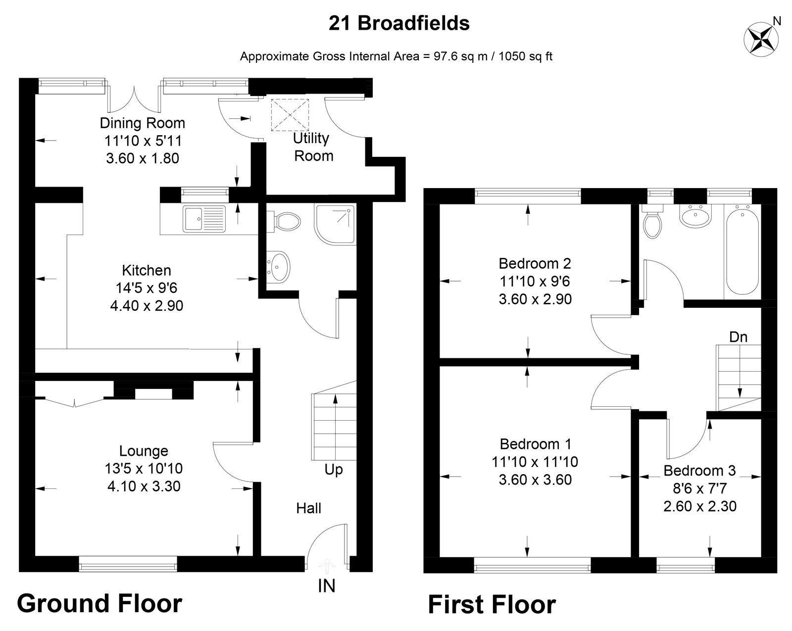 Broadfields, Pewsey, Wiltshire SN9, 3 bedroom terraced house for sale