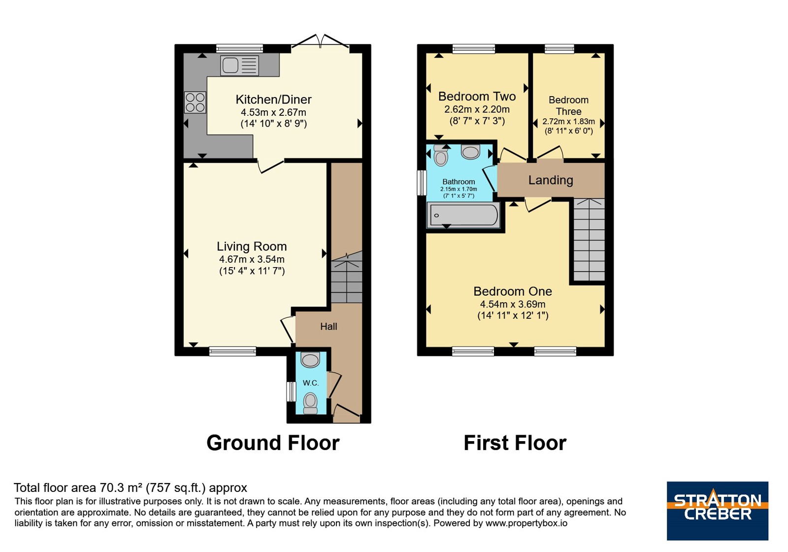 1, Carwollen Road, Cornwall floorplan