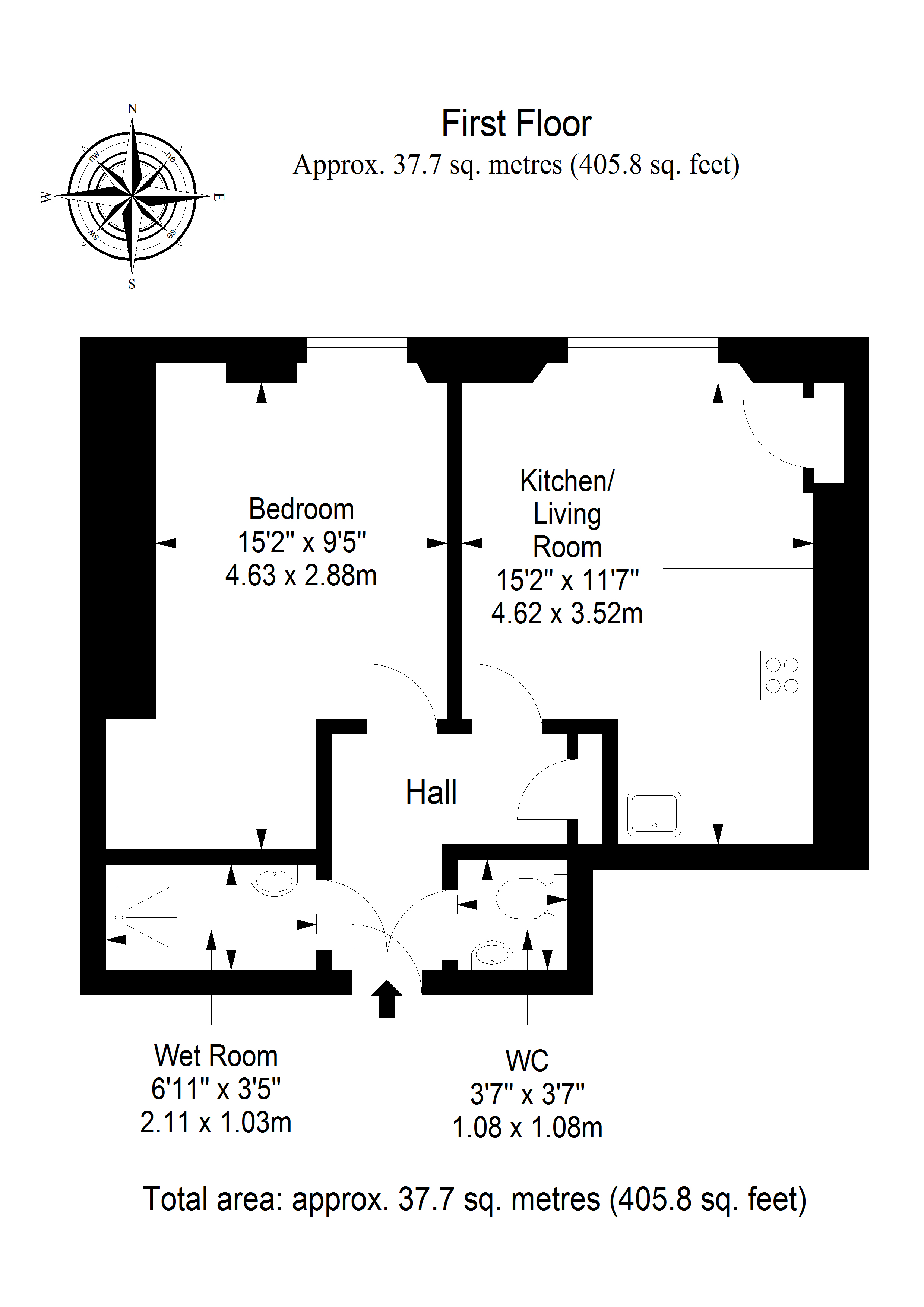 Flat 4, 7, Royal Park Terrace, Edinburgh EH8, 1 bedroom flat for sale