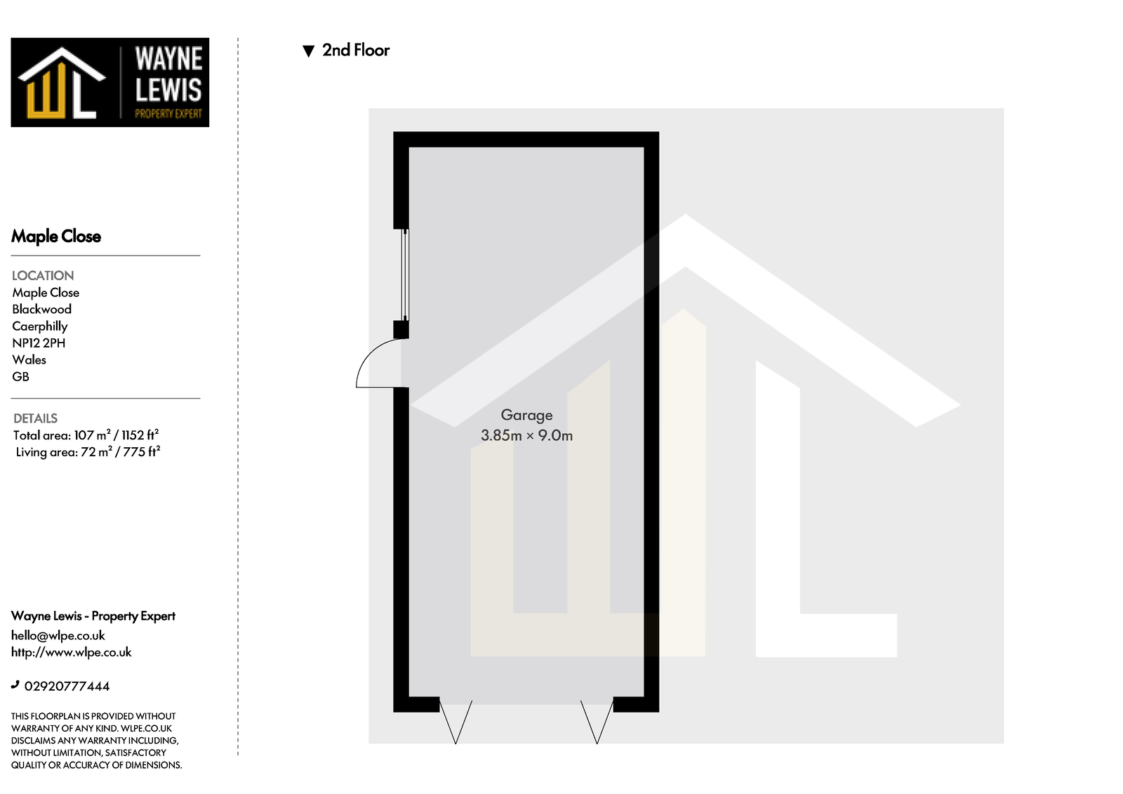 23, Maple Close, Caerphilly floorplan