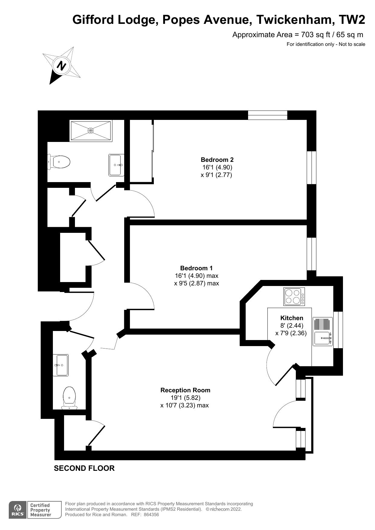 Popes Avenue, Twickenham TW2, 2 bedroom flat for sale 61758604